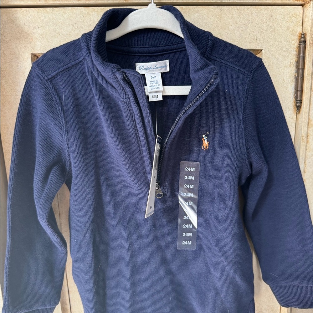 Navy Blue 24M Zip Up Sweater